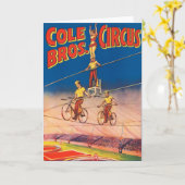 circus Poster tonen hoge draad acrobaten Kaart (Gele Bloem)