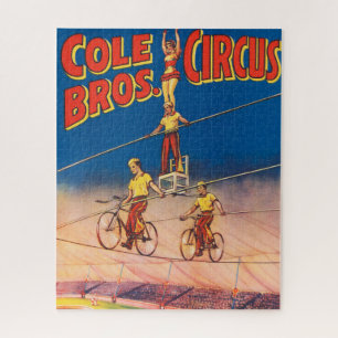 circus Poster tonen hoge draad acrobaten Legpuzzel