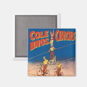  circus Poster tonen hoge draad acrobaten Magneet (Voorkant / Achterkant)
