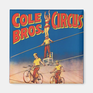  circus Poster tonen hoge draad acrobaten Magneet