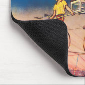  circus Poster tonen hoge draad acrobaten Muismat (Hoek)