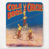  circus Poster tonen hoge draad acrobaten Muismat (Voorkant)