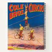 circus Poster tonen hoge draad acrobaten Notitieboek (Achterkant)