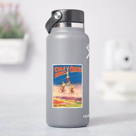  circus Poster tonen hoge draad acrobaten Sticker (HydroFlask)