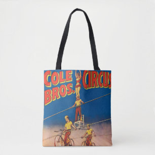 circus Poster tonen hoge draad acrobaten Tote Bag