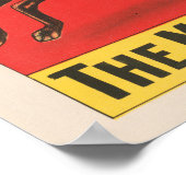 Circus Poster toont clowns met optredende honden (Hoek)