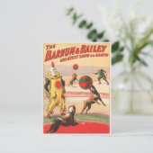 Circus Poster toont clowns met optredende honden Briefkaart (Staand voorkant)