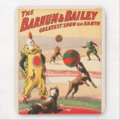 Circus Poster toont clowns met optredende honden Muismat (Voorkant)