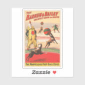 Circus Poster toont clowns met optredende honden Sticker (Vel)