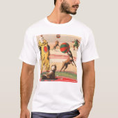 Circus Poster toont clowns met optredende honden T-shirt (Voorkant)