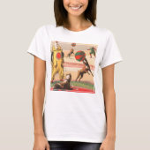 Circus Poster toont clowns met optredende honden T-shirt (Voorkant)
