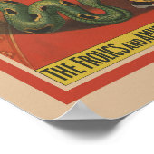 Circus Poster toont de amusante capriolen van clow (Hoek)