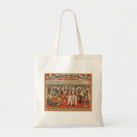 Circus Poster toont de amusante capriolen van clow Tote Bag (Voorkant)