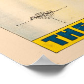 Circus Poster toont fietsers op koorddans (Hoek)