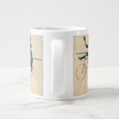 Circus Poster toont fietsers op koorddans Grote Koffiekop (Achterkant)