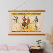 Circus Poster toont fietsers op koorddans Hangend Wandkleed (Slaapkamer)