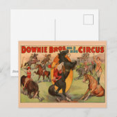 Circus Poster toont vele paarden die stunts doen. Briefkaart (Voorkant / Achterkant)