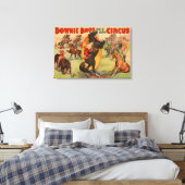 Circus Poster toont vele paarden die stunts doen. Canvas Afdruk (Insitu (Slaapkamer))