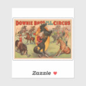 Circus Poster toont vele paarden die stunts doen. Sticker (Vel)