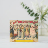 Circus Poster toont vrouwen in nationale kostuum Briefkaart (Staand voorkant)