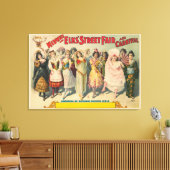 Circus Poster toont vrouwen in nationale kostuum Canvas Afdruk (Insitu (Woonkamer))