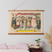 Circus Poster toont vrouwen in nationale kostuum Hangend Wandkleed (Slaapkamer)