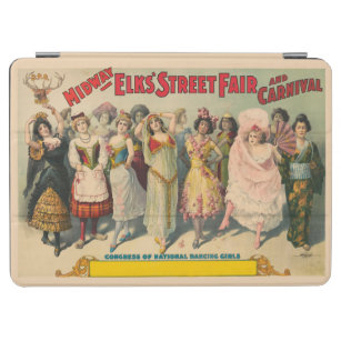 Circus Poster toont vrouwen in nationale kostuum iPad Air Cover