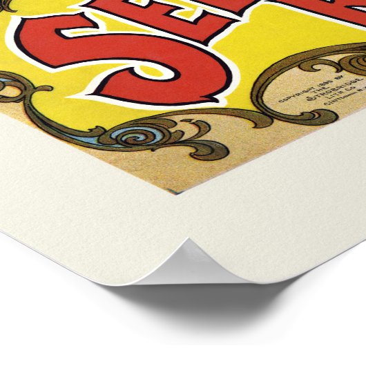 Circus Poster toont wilde dieren in kooien (Hoek)