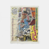 Circus Poster toont wilde dieren in kooien Fleece Deken (Voorkant)