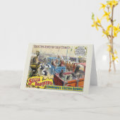 Circus Poster toont wilde dieren in kooien Kaart (Gele Bloem)