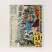 Circus Poster toont wilde dieren in kooien Legpuzzel (Verticaal)