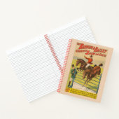 Circus Poster van 2 pony's springen over een obsta Notitieboek (Binnen)