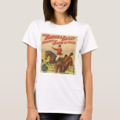 Circus Poster van 2 pony's springen over een obsta T-shirt (Voorkant)