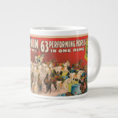 Circus Poster van 63 optredende paarden in één rin Grote Koffiekop (Voorkant rechts)