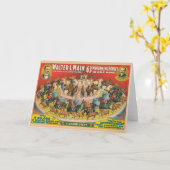 Circus Poster van 63 optredende paarden in één rin Kaart (Gele Bloem)