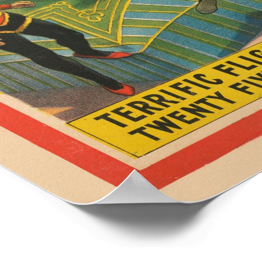 Circus Poster van acrobaten springen over olifante (Hoek)