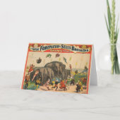 Circus Poster van acrobaten springen over olifante Kaart (Voorkant)