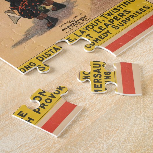 Circus Poster van acrobaten springen over olifante Legpuzzel (Zijkant)