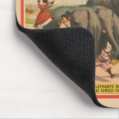 Circus Poster van acrobaten springen over olifante Muismat (Hoek)