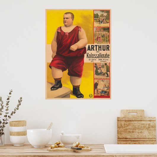  circus Poster van Arthur het kolossale Kind (Keuken)