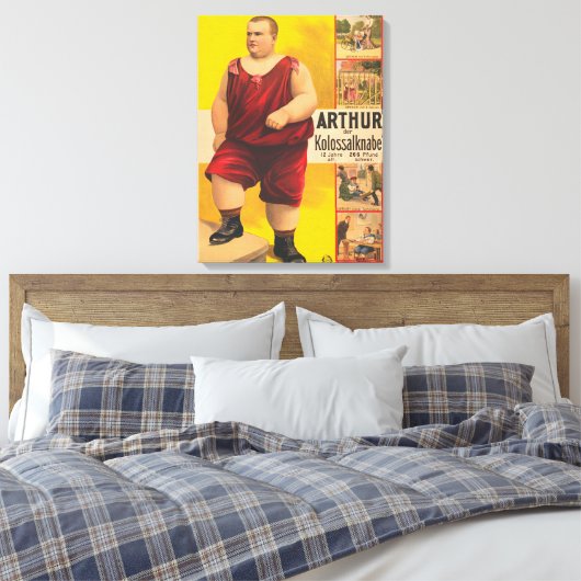  circus Poster van Arthur het kolossale Kind Canvas Afdruk (Insitu (Slaapkamer))
