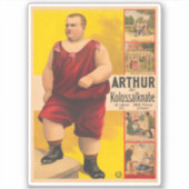 circus Poster van Arthur het kolossale Kind Sticker (Voorkant)