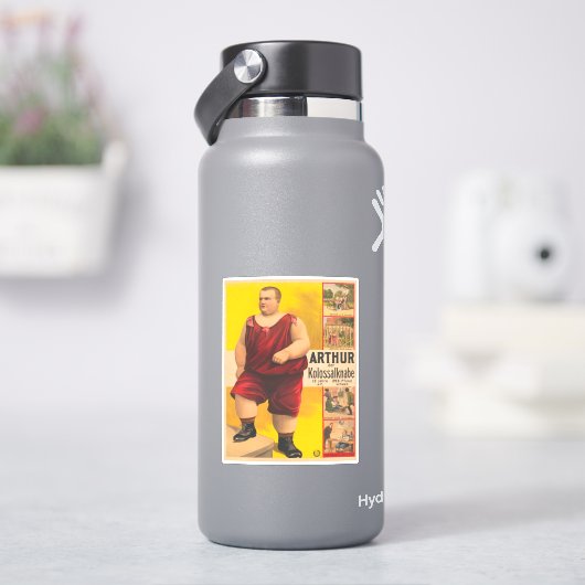 circus Poster van Arthur het kolossale Kind Sticker (HydroFlask)