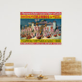 Circus Poster van dansers voor de Moorse koning (Keuken)