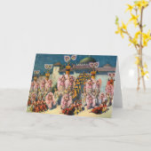 Circus Poster van dansers voor de Moorse koning Kaart (Gele Bloem)