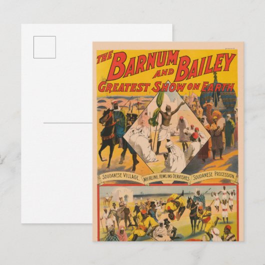 Circus Poster van de Mahdi Briefkaart (Voorkant / Achterkant)