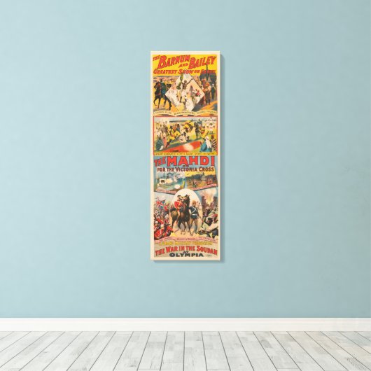  Circus Poster van de Mahdi Canvas Afdruk (Insitu (Houten vloer))