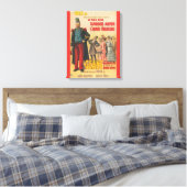 Circus Poster van de menigte bewonderen een Franse Canvas Afdruk (Insitu (Slaapkamer))