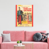 Circus Poster van de menigte bewonderen een Franse Canvas Afdruk (Insitu (Woonkamer))