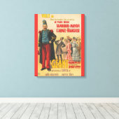 Circus Poster van de menigte bewonderen een Franse Canvas Afdruk (Insitu (Houten vloer))